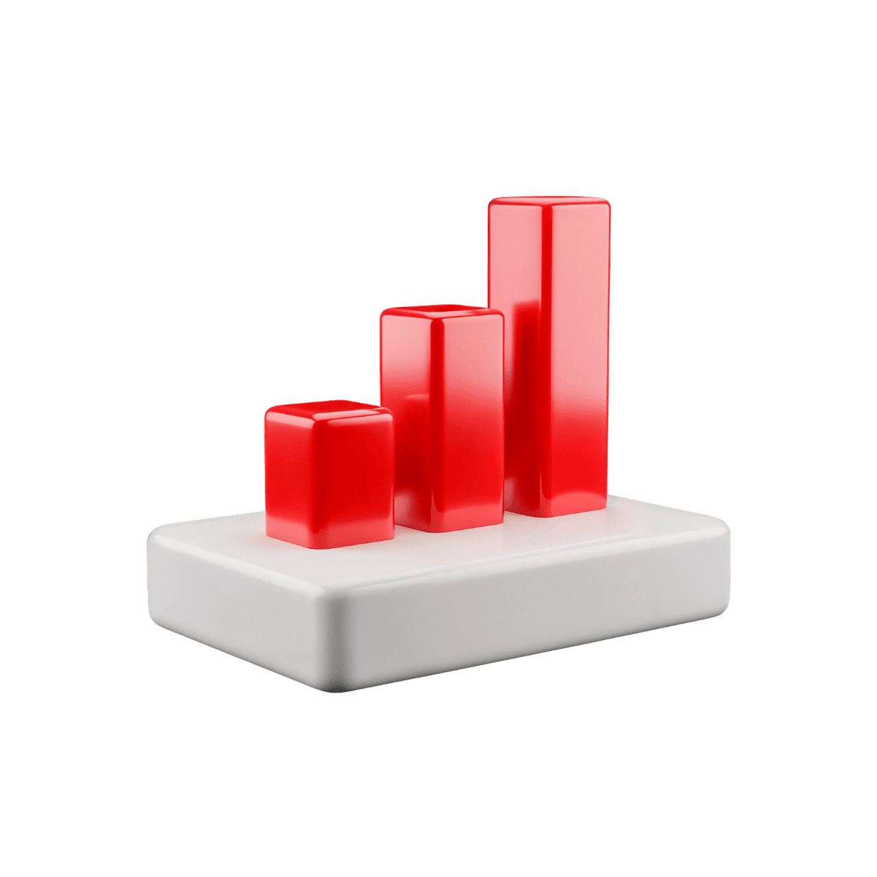 3D Graph illustration showcasing data analytics for marketing campaigns